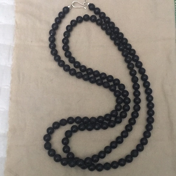 Black Onyz necklace with Sterling Silver clasp. - Picture 6 of 16